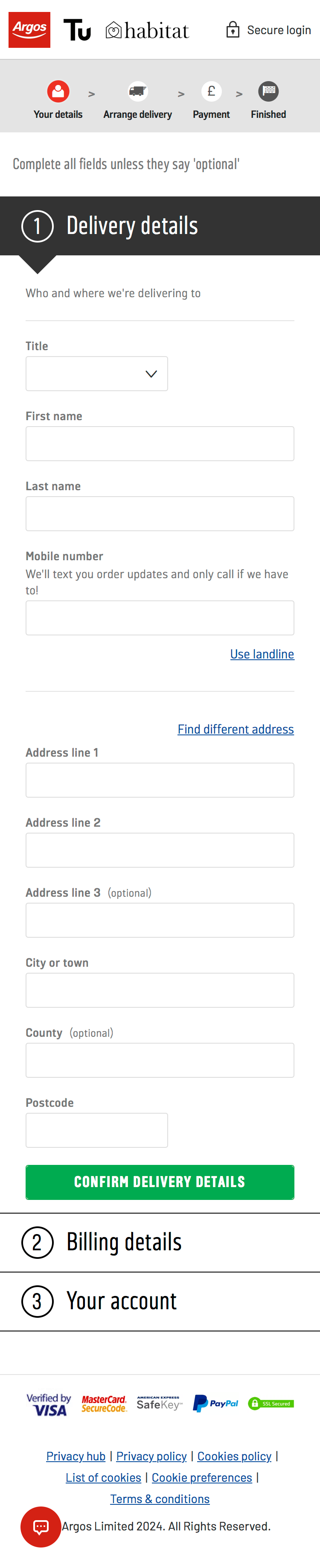 355 Mobile ‘Shipping Address’ Examples Baymard Institute